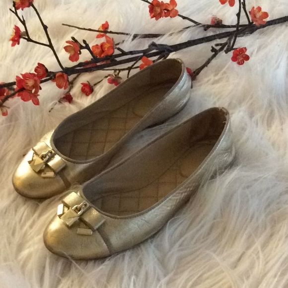 💞MICHAEL Michael KORS 💞golden flats - Picture 10 of 11
